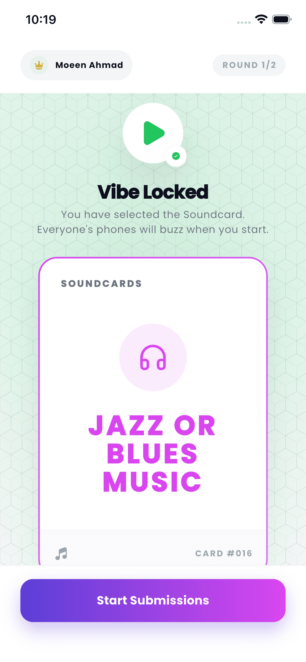 A locked genre Soundcard ready for submissions