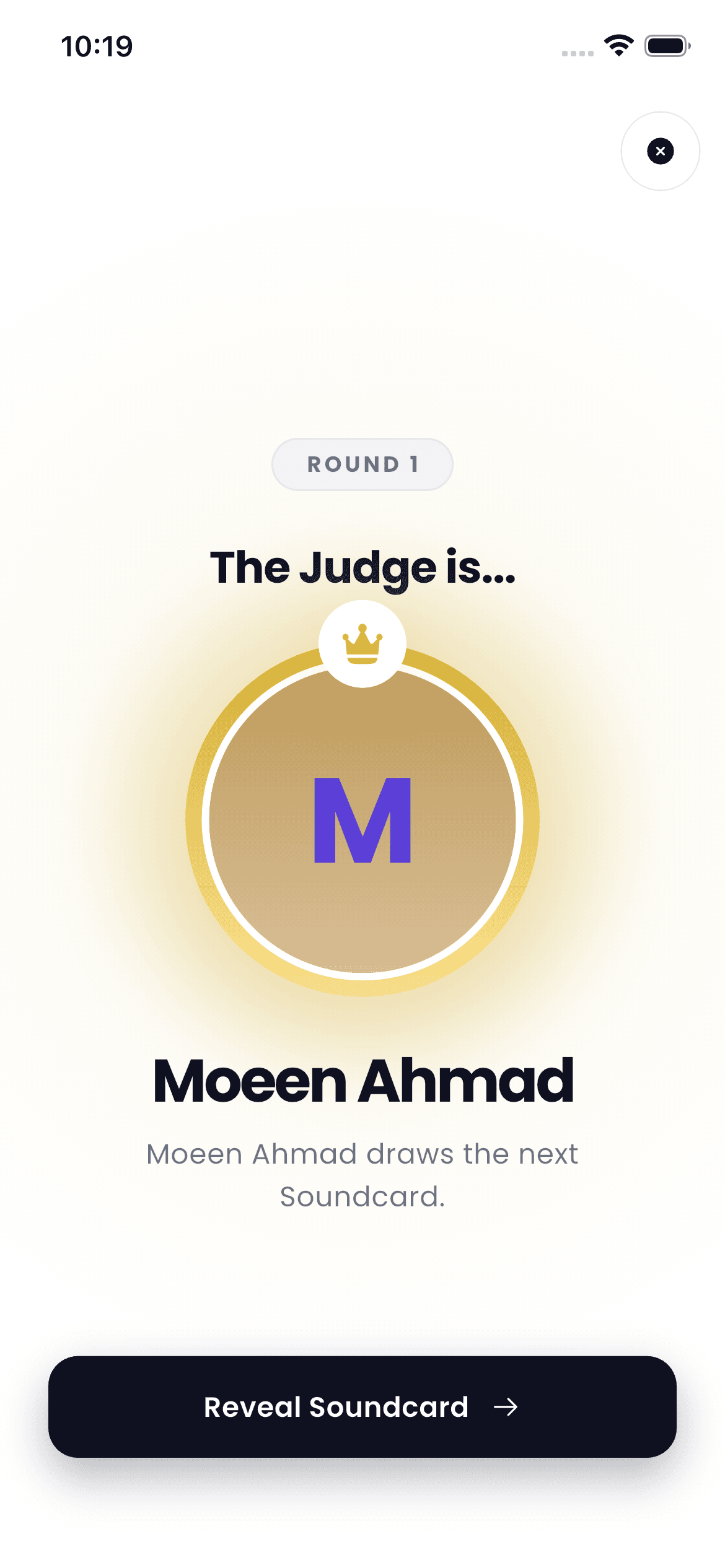 The Judge is revealed with a crown and spotlight