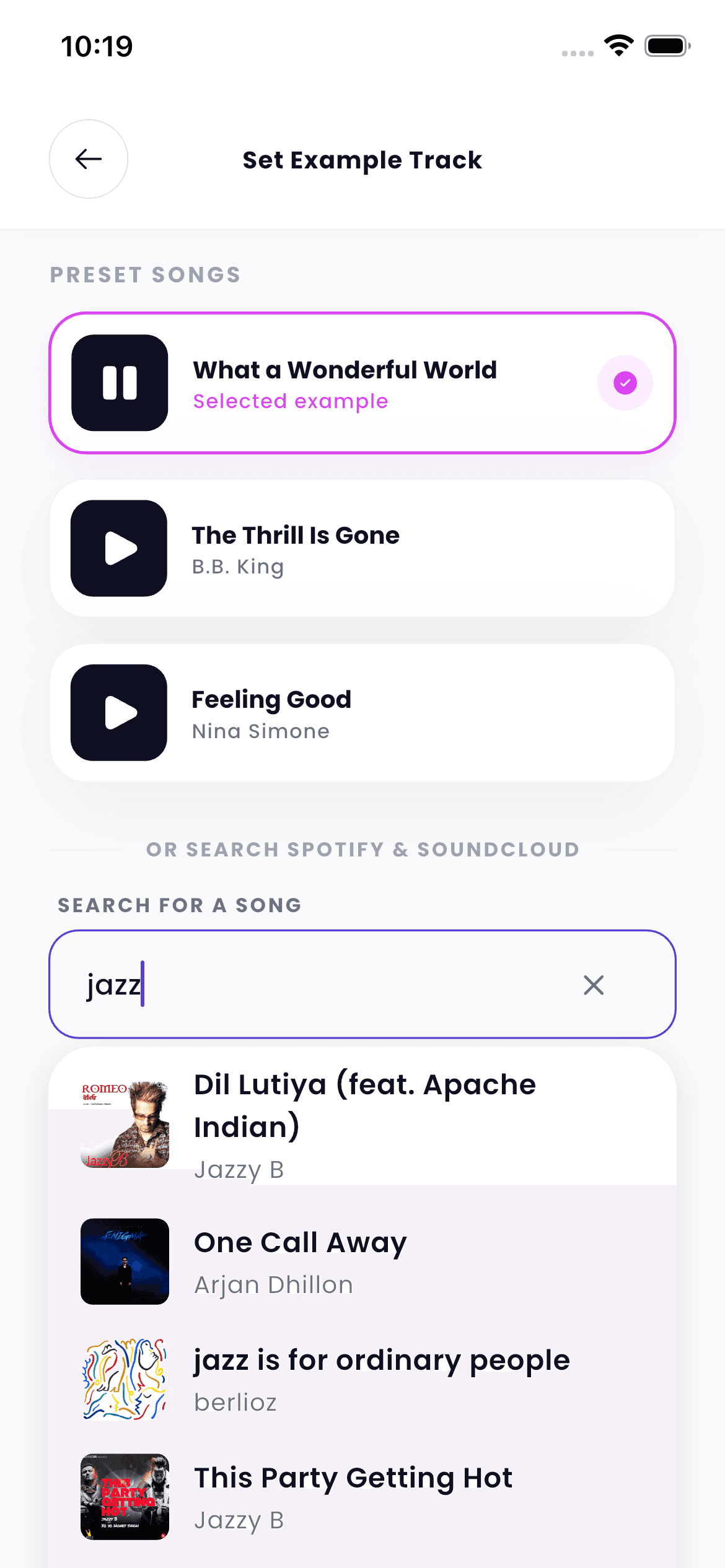 Searching Spotify and SoundCloud for a track
